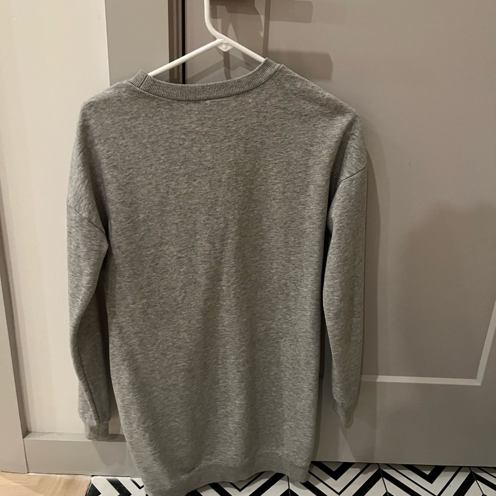 Grey sweatshirt dress